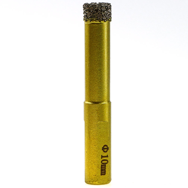 Алмазна коронка d 10 mm хвостовик d10 мм вакуумна