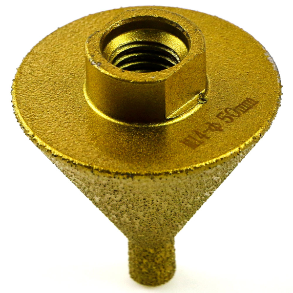 Алмазная конусная фреза 9-50 мм М14 h55 мм