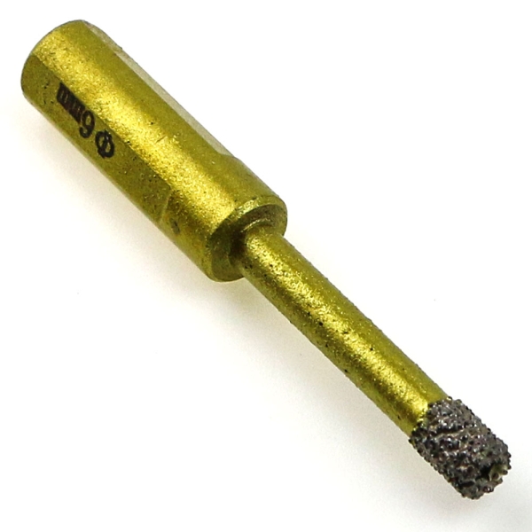 Алмазна коронка d 6 mm, хвостовик d10 мм, вакуумна