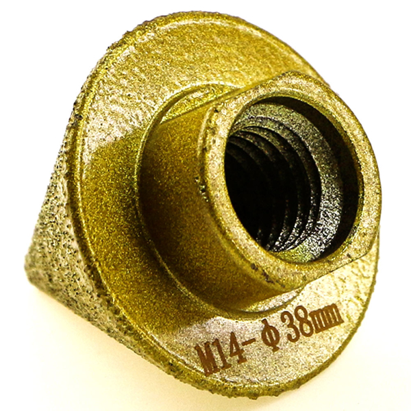 Алмазна конусна фреза 2-38 мм М14 h42 мм