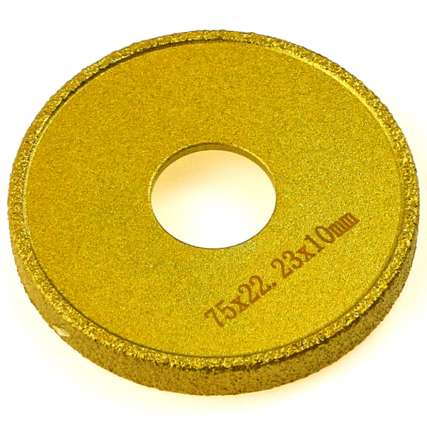 Алмазна профільна п-подібна фреза 75*10*22.23 мм