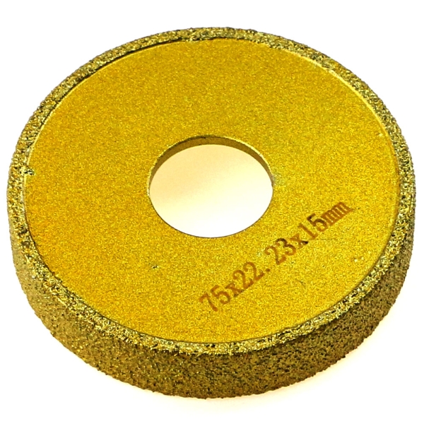 Алмазна профільна п-подібна фреза 75*15*22.23 мм