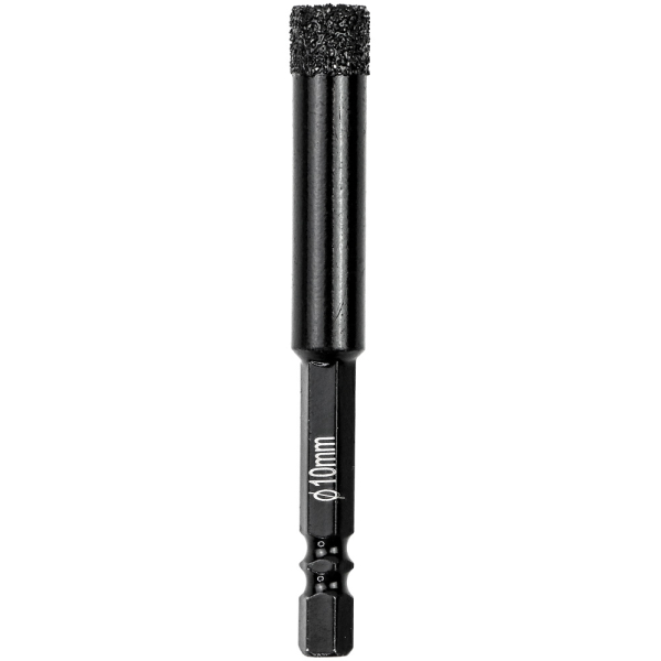 Алмазне свердло вакуумного напилення Ø10 мм, HEX 1/4"