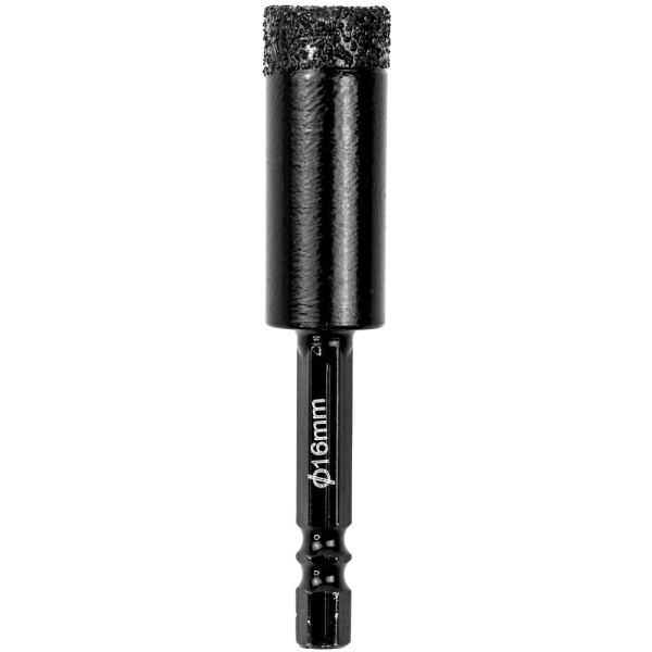 Алмазне свердло вакуумного напилення Ø16 мм, HEX 1/4"