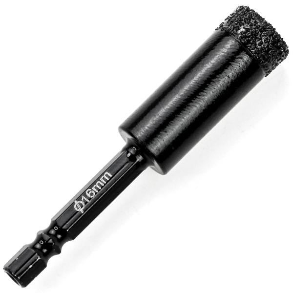 Алмазне свердло вакуумного напилення Ø16 мм, HEX 1/4"