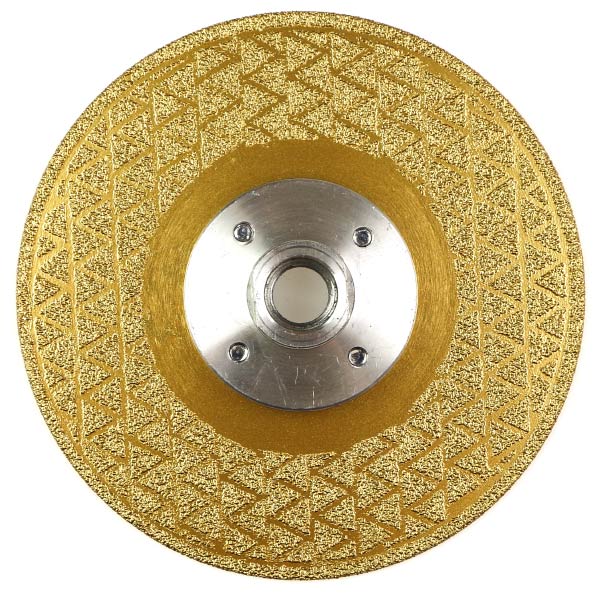 Диск алмазний двосторонній вакуумне напилення трикутники 125 мм М14