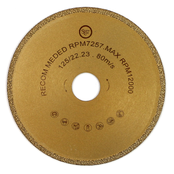 Алмазний диск вакуумного напилення d 125*4*22.23 мм