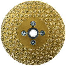 Диск 125 мм М14 вакуумное алмазное напыление треугольники двусторонний