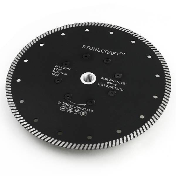 Алмазний диск Турбо d 230 алюмінієвий фланець М14