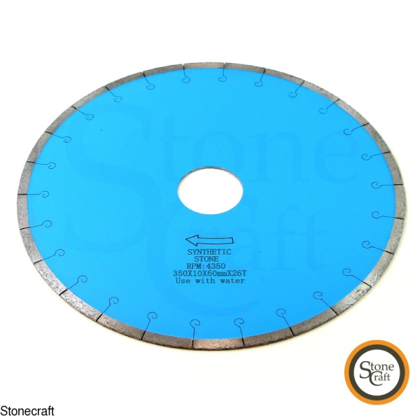Алмазна пила d 350 для кварцевого агломерату музичний слот