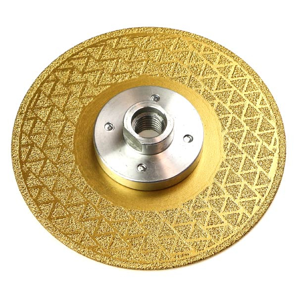 Диск алмазний двосторонній вакуумне напилення трикутники 125 мм М14