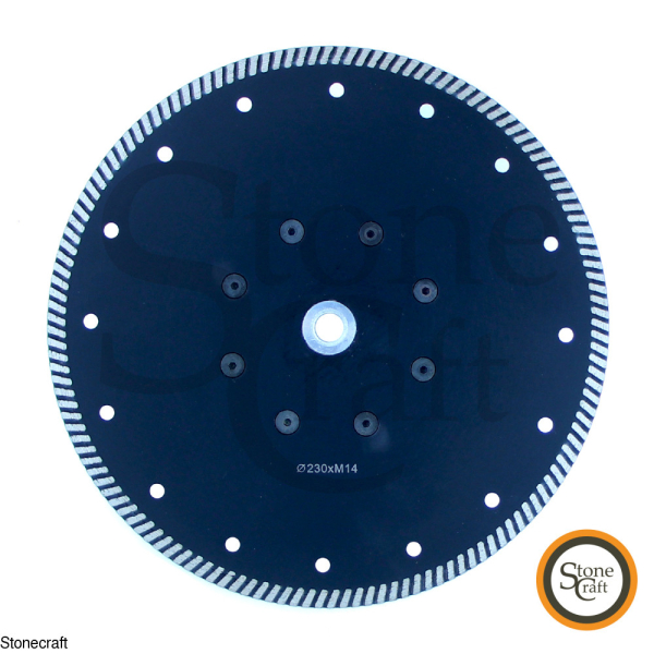 Алмазний диск Турбо d 230 алюмінієвий фланець М14