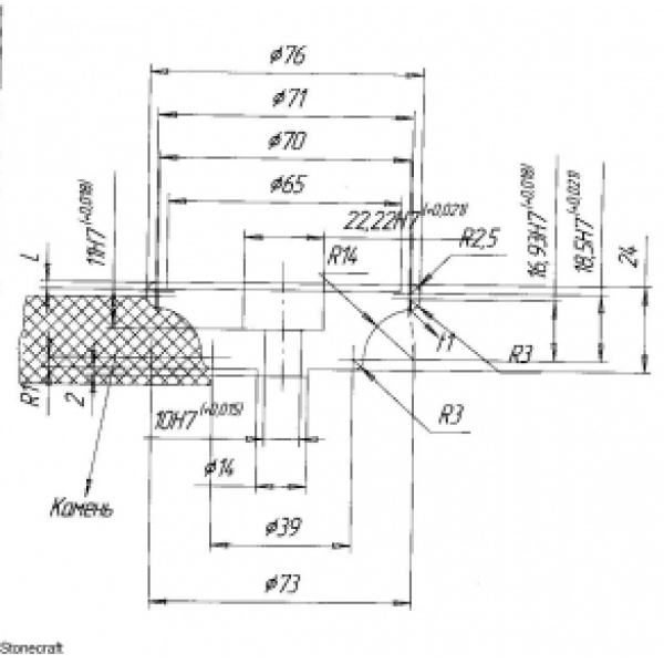 Профільний ролик тип Н 20+ або 39 Номер 1